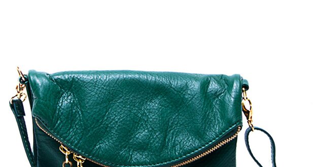 Dámská malá smaragdově zelená kabelka Renata Corsi