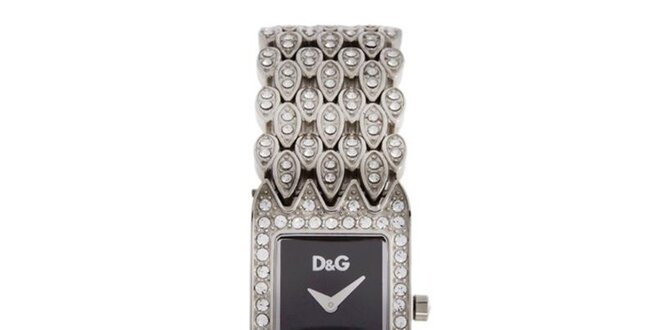 Dámské ocelové hodinky Dolce & Gabbana s kamínky