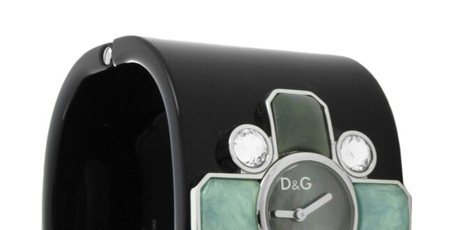 Dámské náramkové hodinky Dolce & Gabbana s barevnými kamínky
