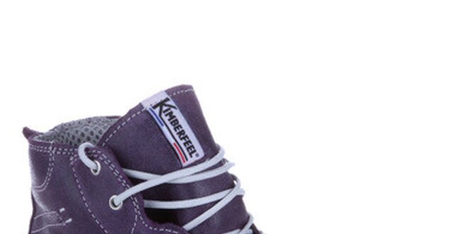 Dámské fialové kotníkové boty s tkaničkami Kimberfeel