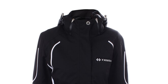Dámská černá zimní bunda s bílými motivy Trimm