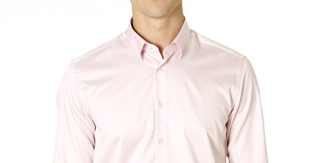 Pánská světle růžová bavlněná košile Santa Barbara