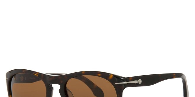 Pánské tmavě hnědé sluneční brýle Calvin Klein v odstínu havana
