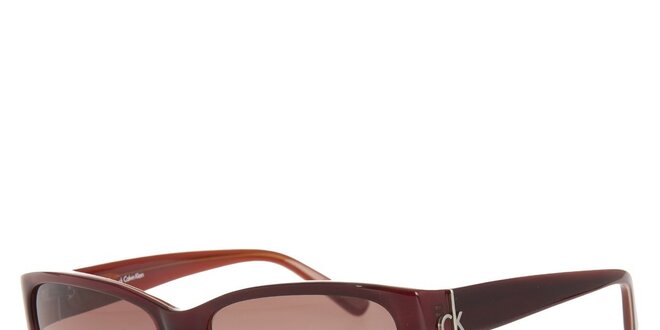 Dámské tmavě červené sluneční brýle Calvin Klein