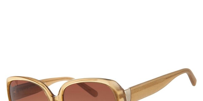 Dámské jantarově zlaté sluneční brýle Calvin Klein