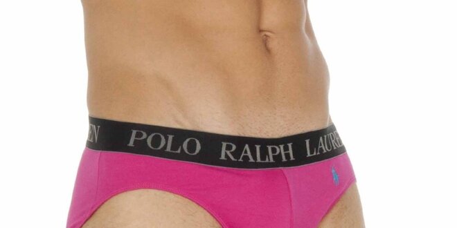 Pánské růžové slipy s výšivkou Ralph Lauren