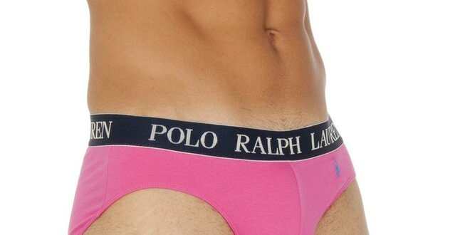 Páské růžové slipy Ralph Lauren