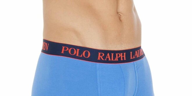 Pánské světle modré boxerky s oranžovými prvky Ralph Lauren