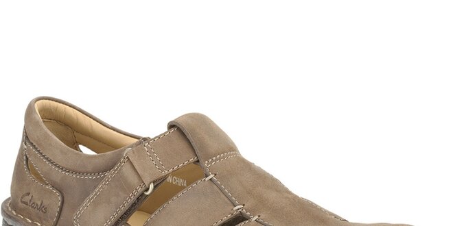 Pánské kožené sandály s průstřihy Clarks