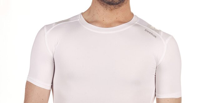 Pánské bílé elastické tričko Reebok