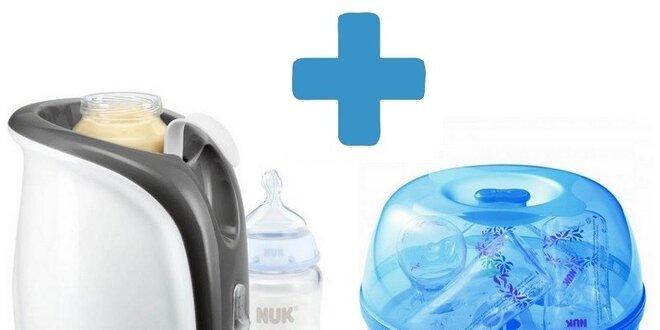 NUK Elektrická ohřívačka na kojenecké láhve THERMO RAPID HOME&CAR+NUK Sterilizátor do mikrovlnky nebalený