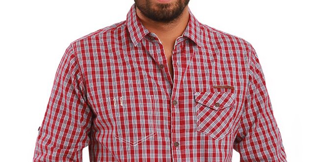Pánská košile s červenými kostičkami Premium Company