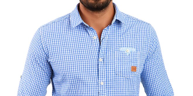 Pánská modře vzorovaná košile Premium Company