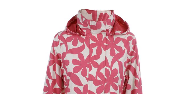Dámská růžová květinová bunda do deště Happy Rainy Days