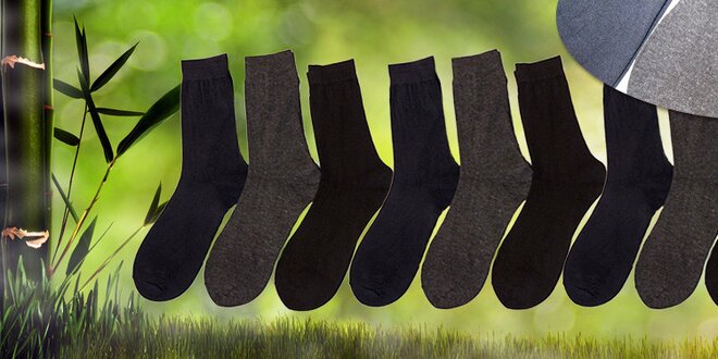 9 párů ponožek s bambusovým vláknem