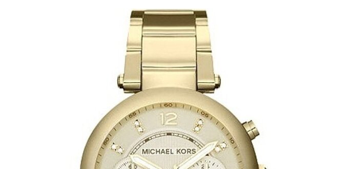 Dámské hodinky z nerezové oceli s bílými zirkony Michael Kors