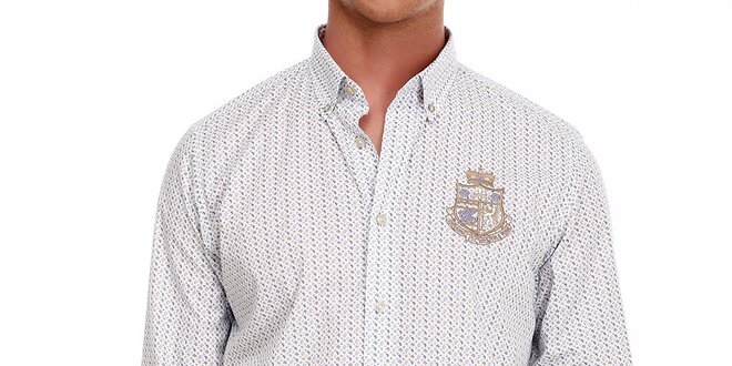 Pánská vzorovaná bavlněná košile Galvanni