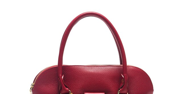 Dámská červená kabelka s řetízkem Carla Ferreri