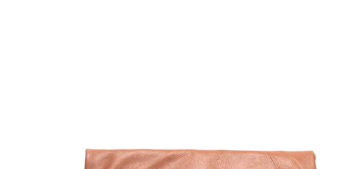Dámská koňakově hnědá kožená kabelka do ruky Carla Ferreri