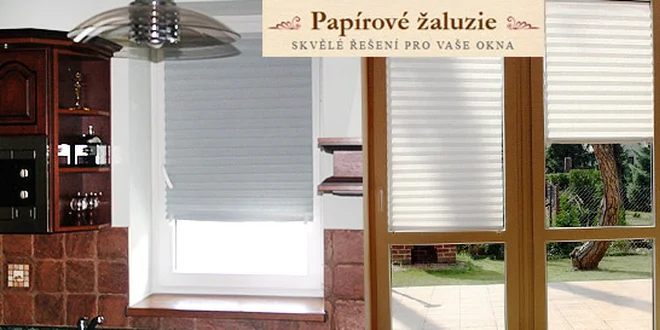 Nalepovací papírové žaluzie