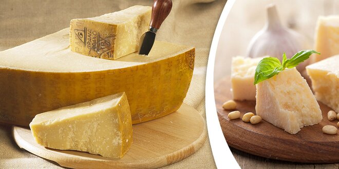 0,5 kg výborného sýra Grana Padano