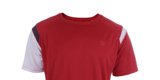 Pánské červené tričko s bílým rukávem Authority