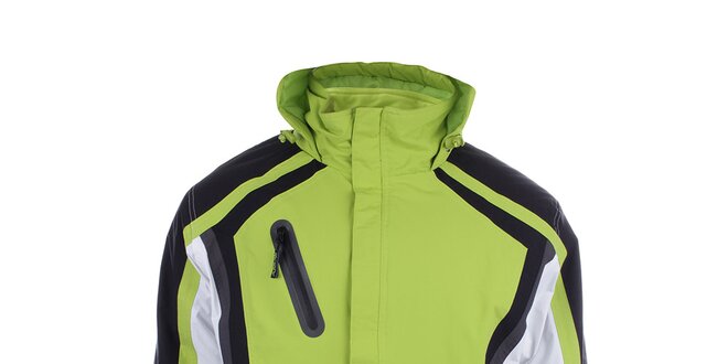 Pánská zelená zimní bunda s černými a bílými prvky Authority