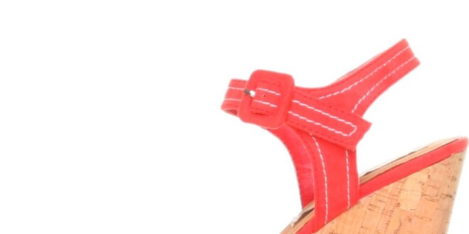 Dámske červené sandálky na platforme Ana Lublin