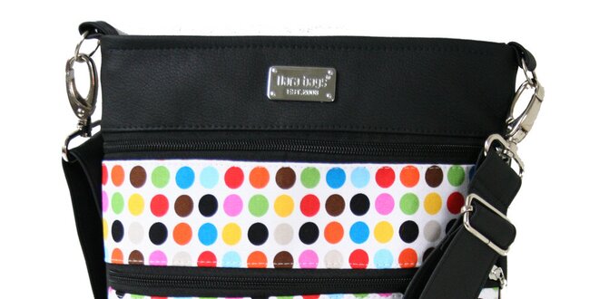 Dámská obdélníková taška přes rameno s barevnými puntíky Dara Bags