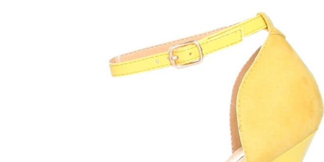 Žluté sandálky s jehlovým podpatkem Ana Lublin