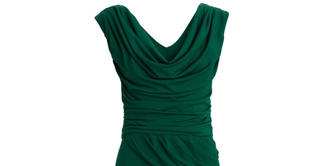 Dámské zelené šaty s vodovým výstřihem CeMe London