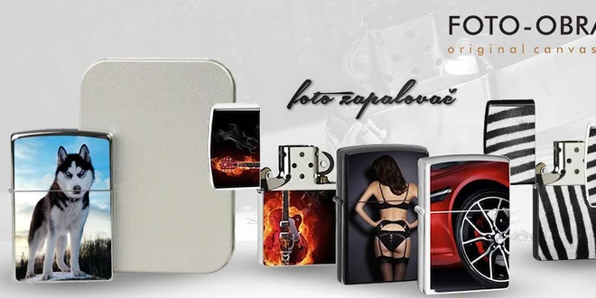 Ocelový zapalovač s vlastní fotkou