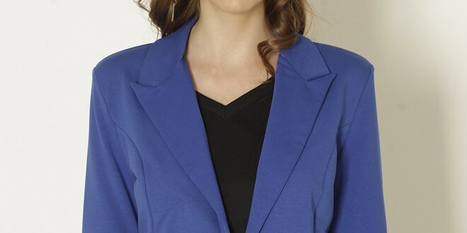Dámské modré sako se světlými manžetami Keren Taylor