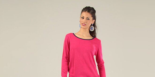 Dámský fuchsiový svetr s mašlemi Lili Lovely