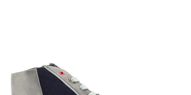 Dámské šedo-modré kotníkové tenisky Tommy Hilfiger