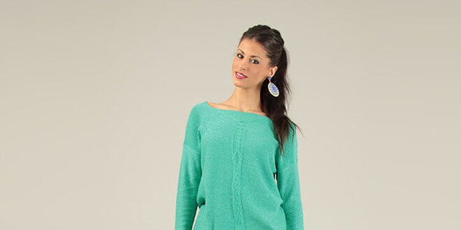 Dámský zelený svetr s překříženými zády Lili Lovely