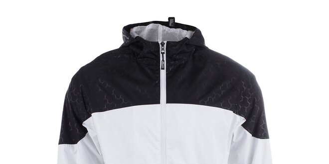 Pánská černo-bílá sportovní bunda s kapucí Joluvi