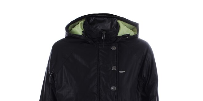 Dámská černá vzorovaná bunda s kapucí Joluvi
