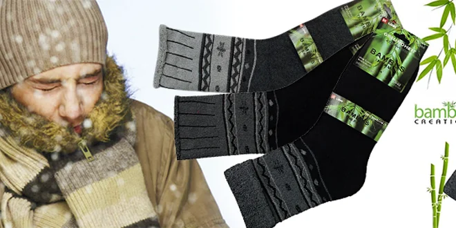 Pánské zateplené bambusové ponožky