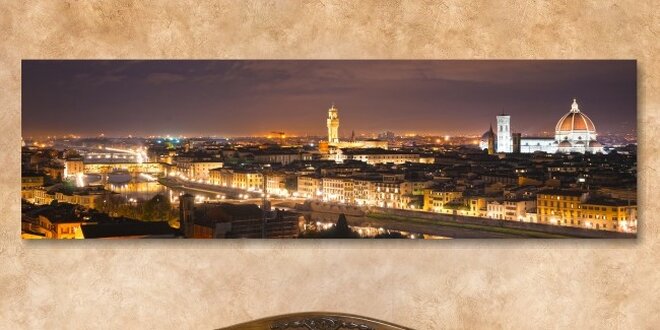 Panoramatický obraz Florencie 120x37 cm
