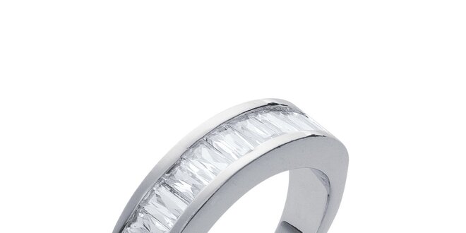 Dámský stříbrný prsten s bílými kameny La Mimossa