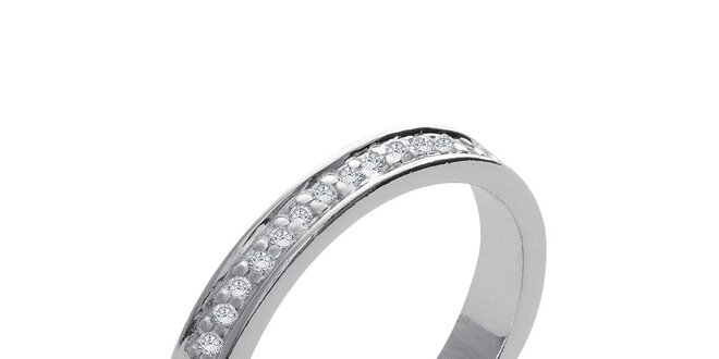 Dámský stříbrný prstýnek osazený zirkony La Mimossa