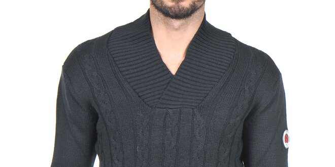 Pánský černý pletený svetr Giorgio di Mare