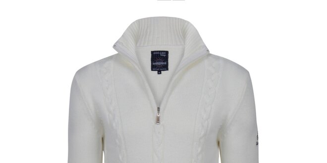 Pánský bílý vzorovaný svetr se stojáčkem Giorgio di Mare
