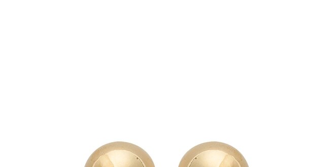 Dámské zlacené perličkové náušnice s puzetkou La Mimossa