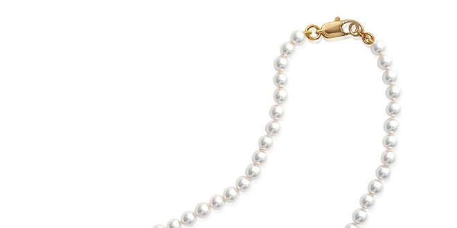 Dámský pozlacený náhrdelník s perlami La Mimossa