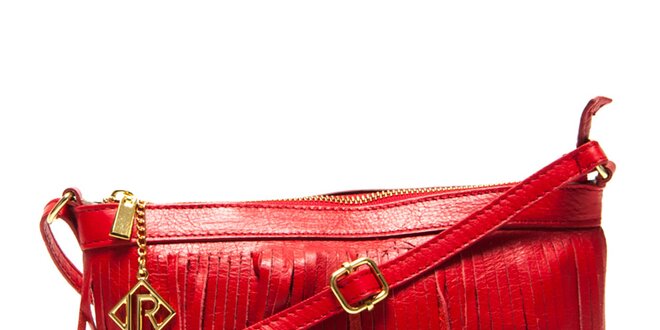 Dámská červená kabelka s třásněmi Isabella Rhea