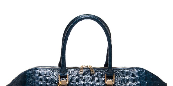 Dámská modrá kabelka s platickým vzorem Isabella Rhea