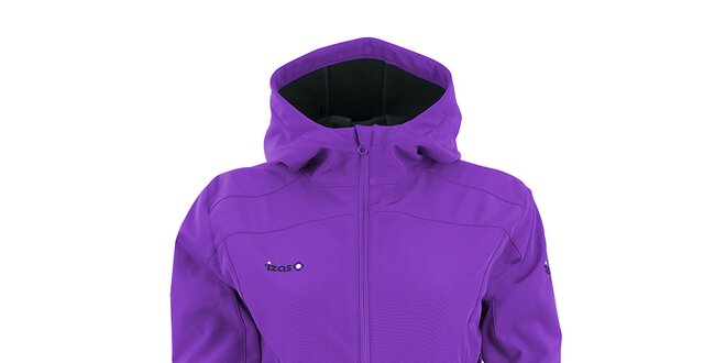 Dámská fialová softshellová bunda s kapucí Izas