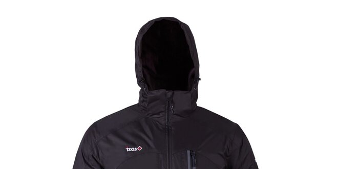 Pánská černá outdoorová bunda s náprsní kapsou Izas